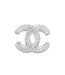 Chanel Silver and Crystal Brooch