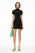 Alexander Wang Mock Neck Tee Dress in Black Bodycon Knit