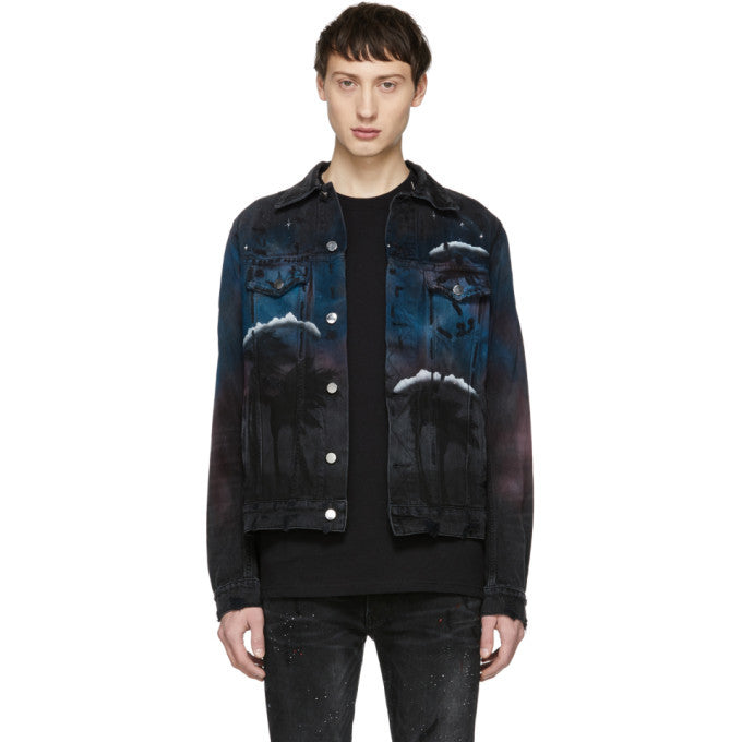 Amiri Airbrushed Trucker Denim Jacket