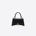 Balenciaga Hourglass Small Top Handle Bag in Black 