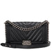 Chanel Chevron Large Boy Bag in Black