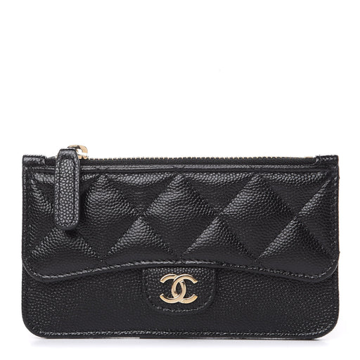 Chanel Classic Zipped Card Holder in Black