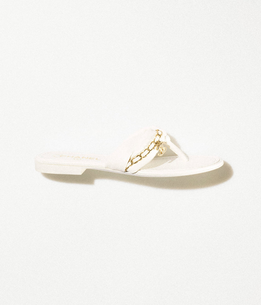 ChanelLambskinandMetalSandalsi