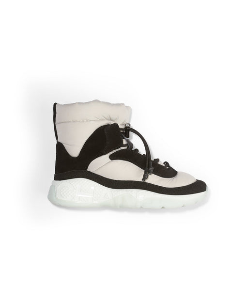 Chanel Nylon and Suede Calfskin Ankle Boots in White and Black