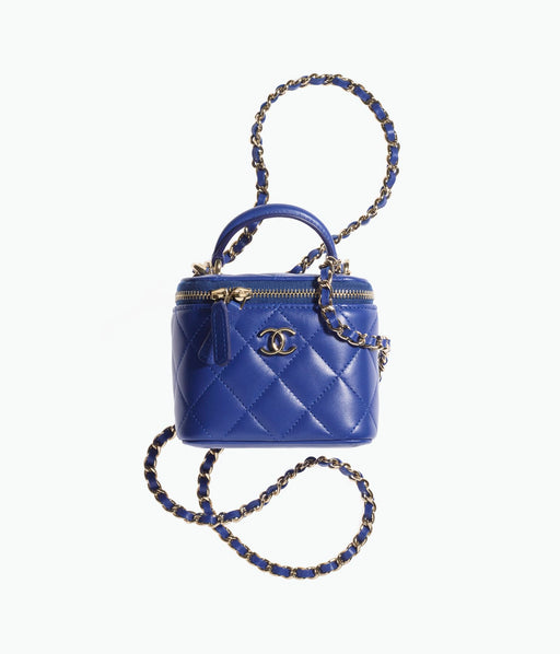 Chanel Small Vanity With Chain in Blue