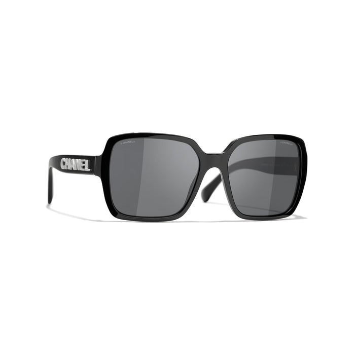 Chanel Square Sunglasses with White Lettering