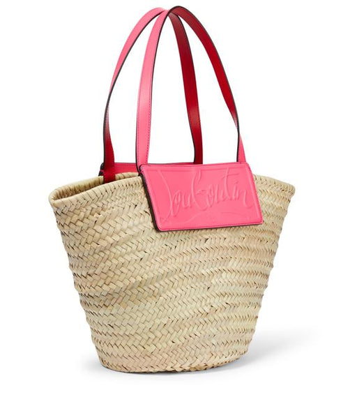 Christian Louboutin Loubishore Woven Tote Bag in Pink Leather