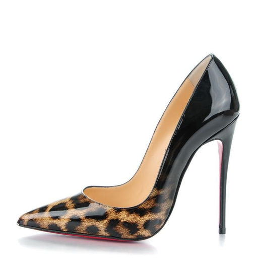 Christian Louboutin Patent Leopard Print Degrade Pigalle Follies