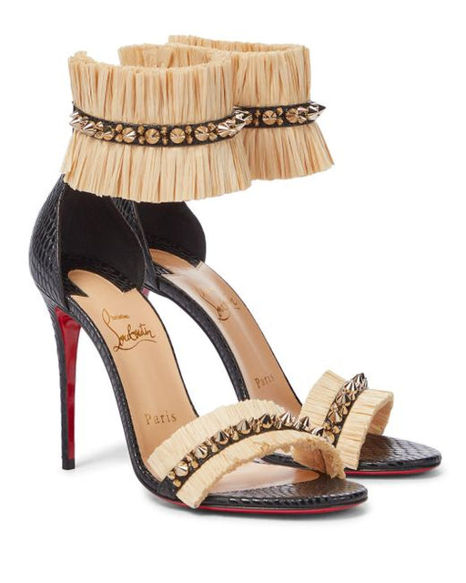 Christian Louboutin Poupedou and Rafia Sandals