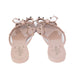 Valentino Rockstud PVC Flat Thong Sandals in Nude