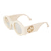 Gucci Acetate Round Sunglasses in Ivory