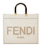 Fendi Medium Sunshine Tote in White Leather