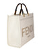 Fendi Medium Sunshine Tote in White Leather