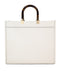 Fendi Medium Sunshine Tote in White Leather