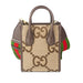 Gucci Jumbo GG Mini Tote Bag in Camel and Ebony Canvas
