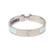Hermes Clic H Bracelet in Mint with Silver Hardware