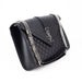 Saint Laurent Large Tri-Quilt Leather Envelope Bag in Black with Silver Hardware