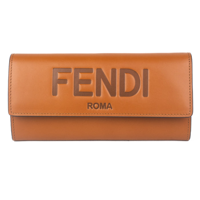 Fendi Continental Brown Leather Wallet