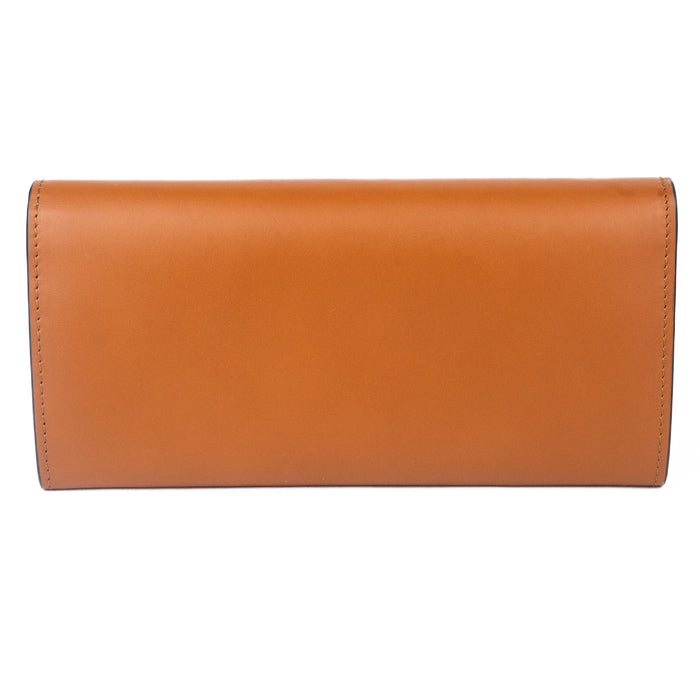 Fendi Continental Brown Leather Wallet