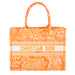 Dior Medium Book Tote in Fluorescent Orange