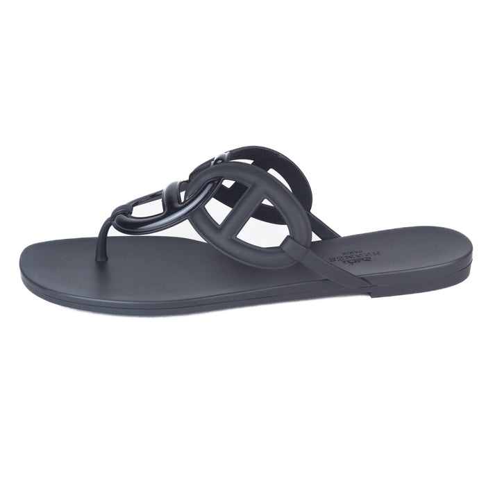 Hermes Beach Sandal in Black