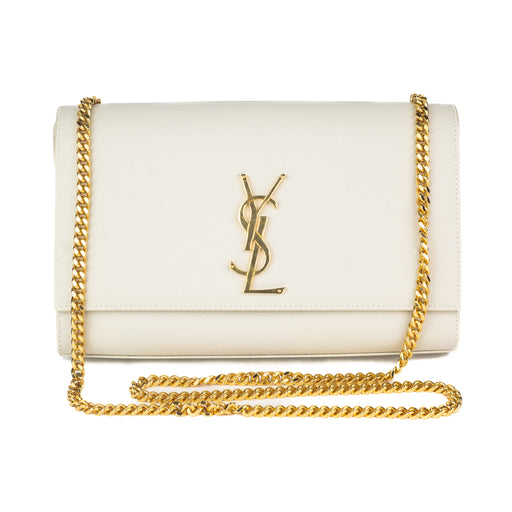 Saint Laurent Medium Kate Chain Bag in Blanc Vintage