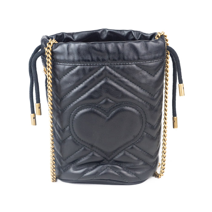 Gucci GG Marmont Mini Bucket Bag in Black