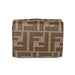 Fendi Micro Trifold Fabric Wallet in Brown