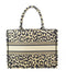 Dior Small Book Tote in Beige Multicolor Mizza Embroidery