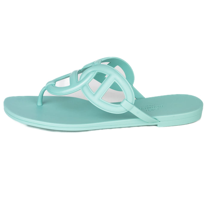 Hermes Egerie Sandal in Vert Embrun