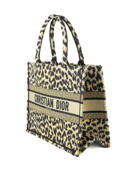 Dior Small Book Tote in Beige Multicolor Mizza Embroidery