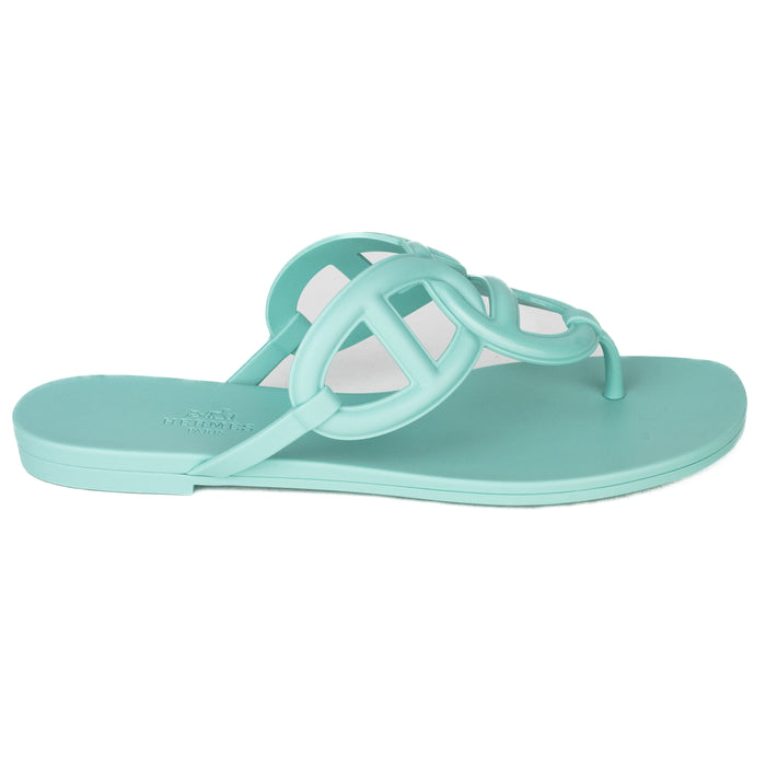 Hermes Egerie Sandal in Vert Embrun