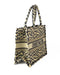 Dior Small Book Tote in Beige Multicolor Mizza Embroidery