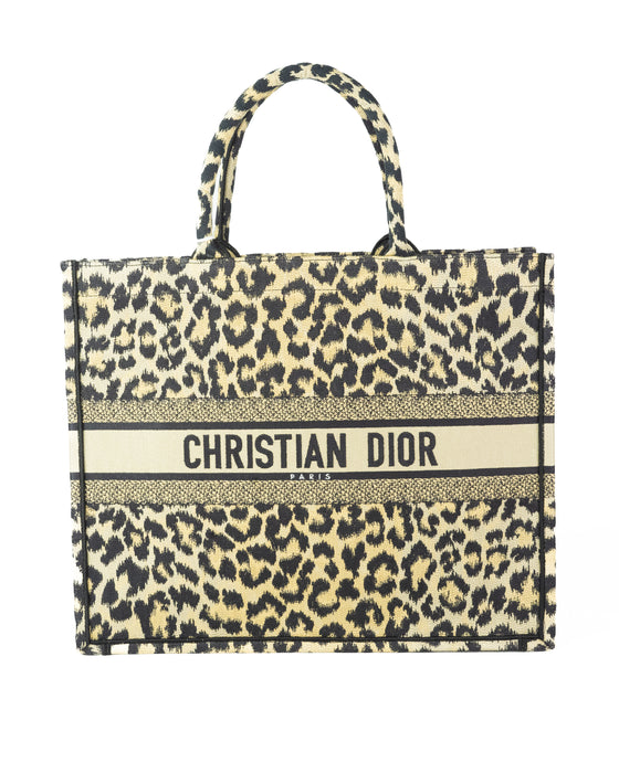 Dior Book Tote in Beige Multicolor Mizza Embroidery