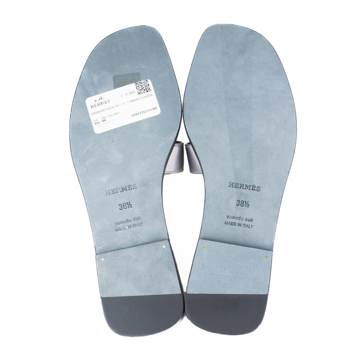 Hermes Oran Sandal in Gris Argenté