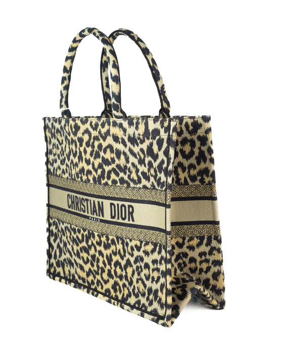 Dior Book Tote in Beige Multicolor Mizza Embroidery