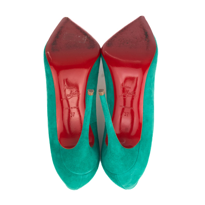 Christian Louboutin So Kate Suede 120MM in mint