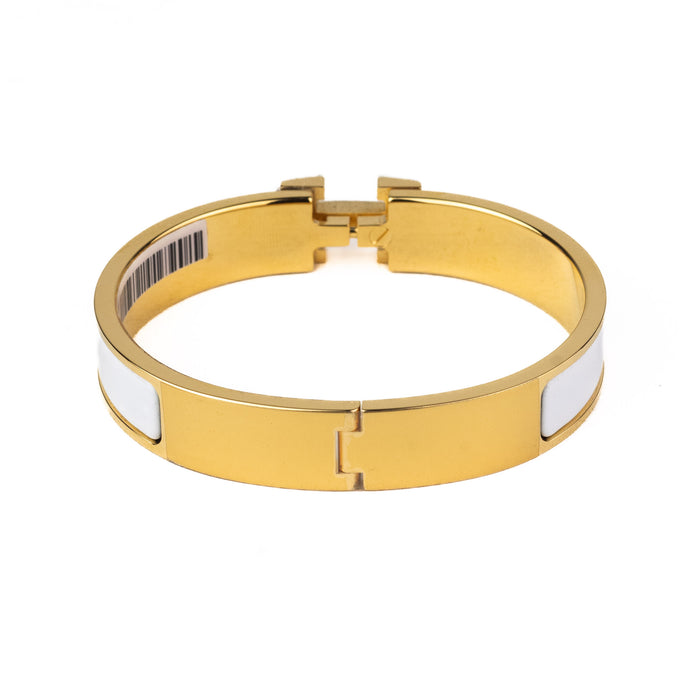 Hermes Clic H Bracelet in White GM