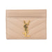 Saint Laurent Monogram Card Case in Dark Beige