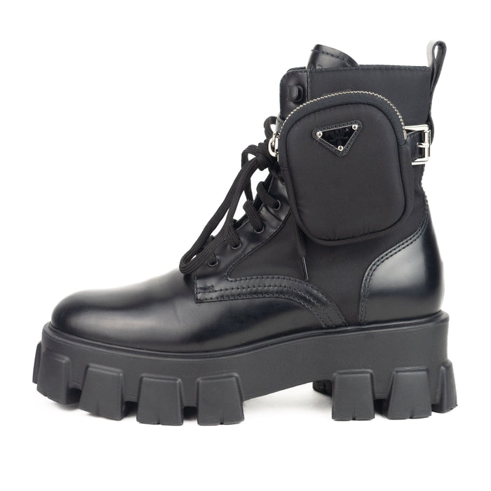 Prada Leather Zip Combat boots