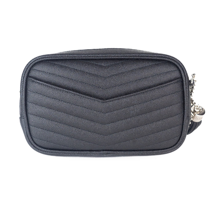 Saint Laurent Mini Lou Bag in Quilted Grain de Poudre Embossed Leather