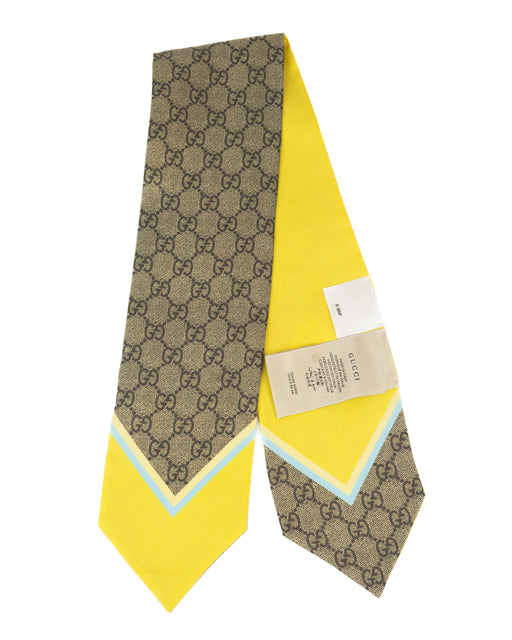Gucci GG Print Silk Neck Bow 