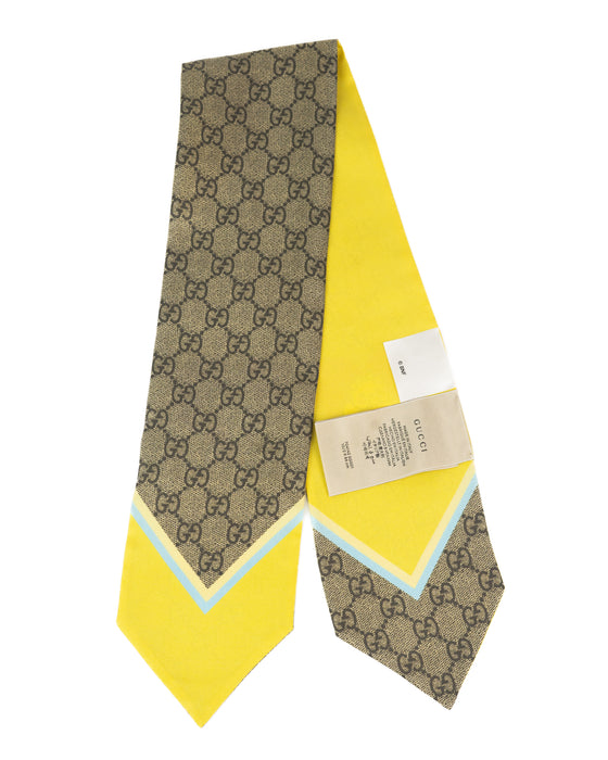 Gucci GG Print Silk Neck Bow 