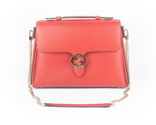 Gucci Dollar Calfskin Interlocking G Top Handle Bag