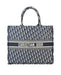 Dior Book Tote in Blue Dior Oblique Embroider