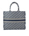 Dior Book Tote in Blue Dior Oblique Embroidery