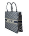 Dior Book Tote in Blue Dior Oblique Embroidery