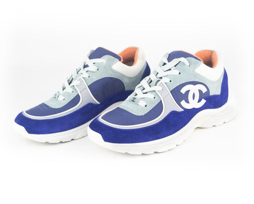 Chanel Multicolor Suede and Nylon Calfskin Sneakers