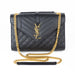 Saint Laurent Medium Tri-Quilt Envelope Bag with Gold Hardware