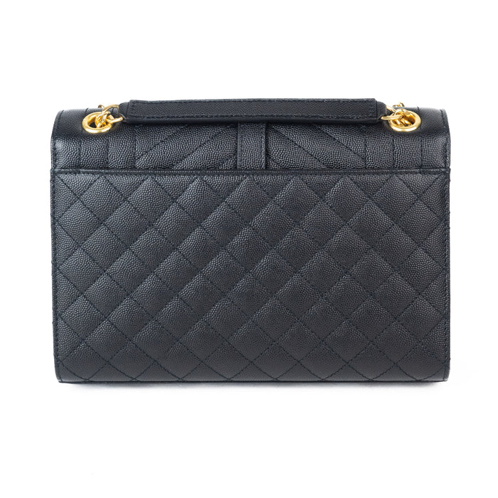Saint Laurent Medium Tri-Quilt Envelope Bag with Gold Hardware